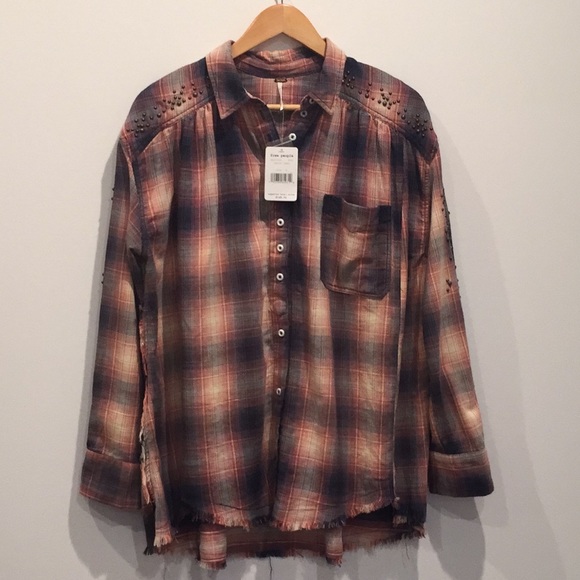 Free People Tops - NEW Free People Flannel Shirt